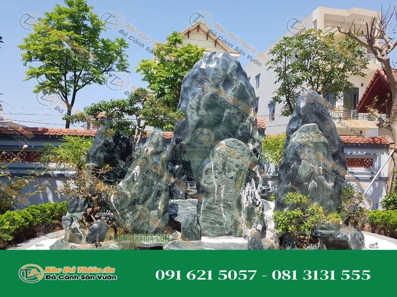 Hòn Non Bộ Ngũ Hành Sơn Đá Xanh Cốm 1.55M
