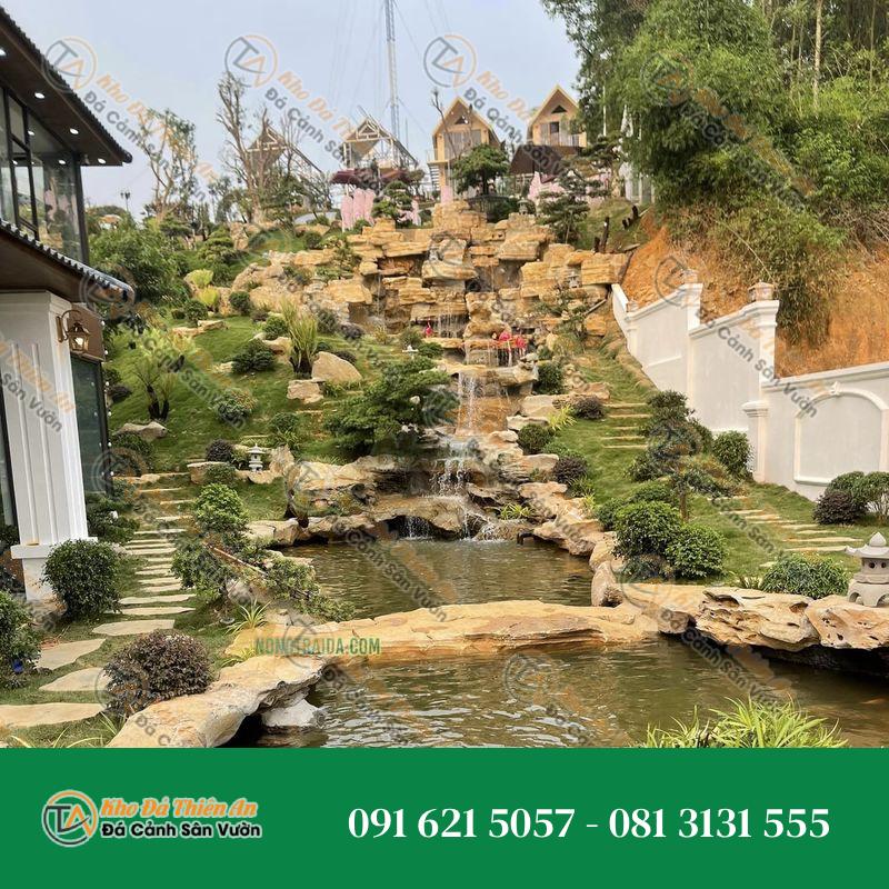 Hòn Non Bộ Phong Thủy Đá Cổ Thạch Xếp Lớp Hồ Cá 25 Khối