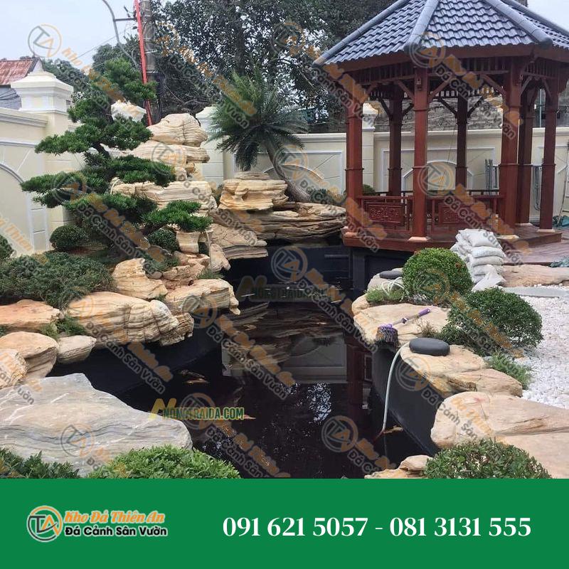 Hòn Non Bộ Phong Thủy Đá Cổ Thạch Xếp Lớp Hồ Cá 33 Khối