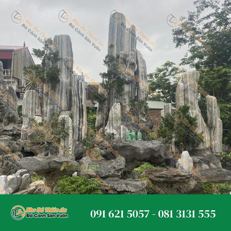 Hòn Non Bộ Phong Thuỷ Đá Tuyết Sơn 2.64M