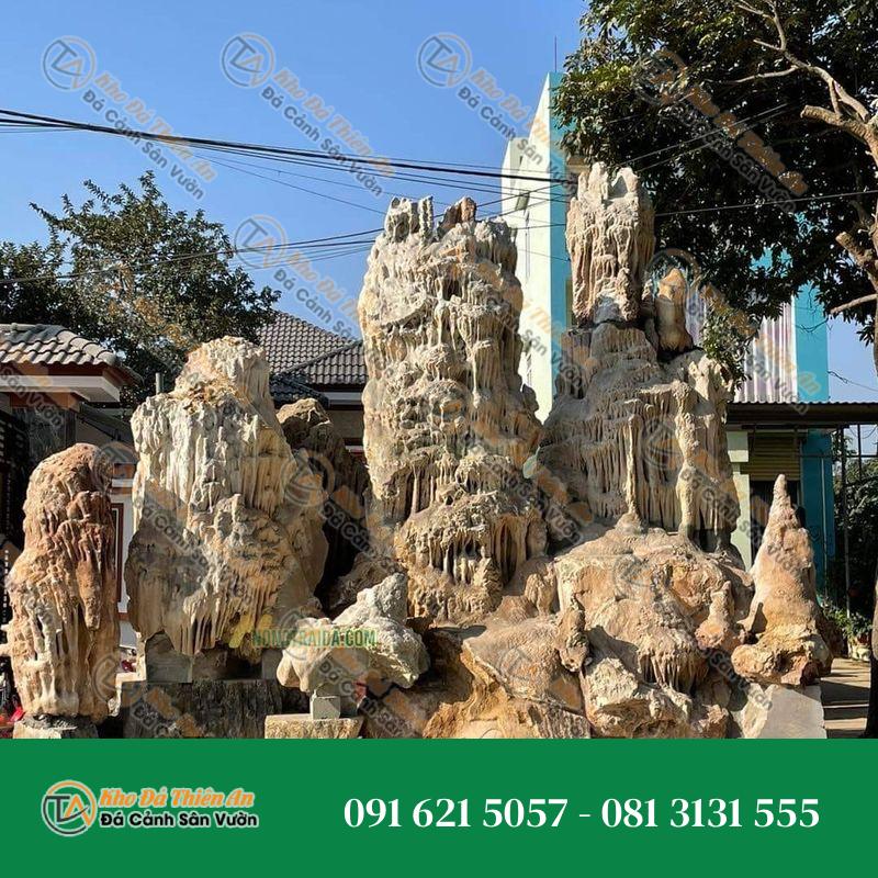 Hòn Non Bộ Thác Nước Đá Thạch Nhũ 1.3M