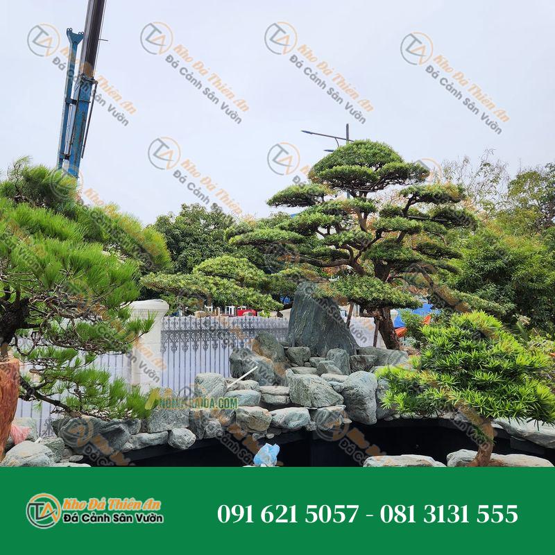 Hòn Non Bộ Thác Nước Đá Xanh Nhật Bản 1.37M