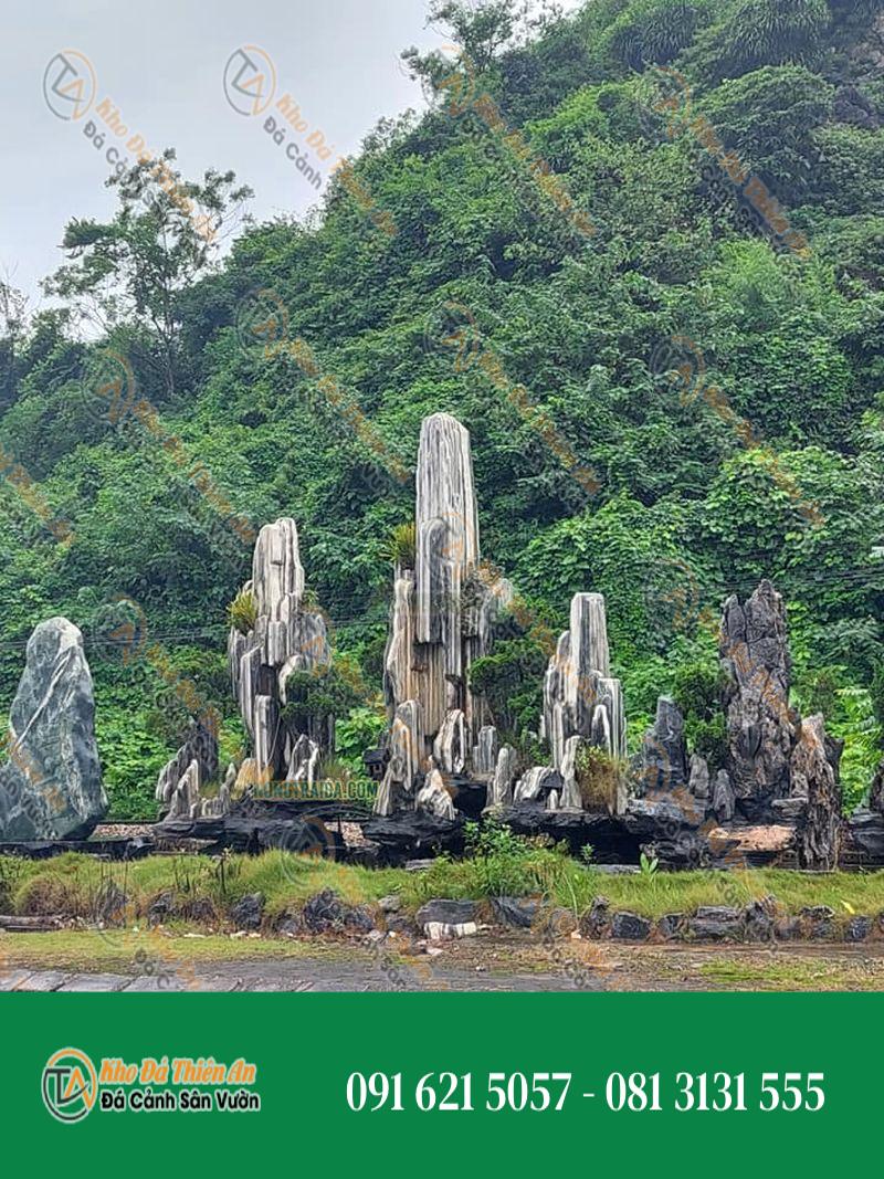 Hòn Non Bộ Trang Trí Đá Tuyết Sơn 2.74M