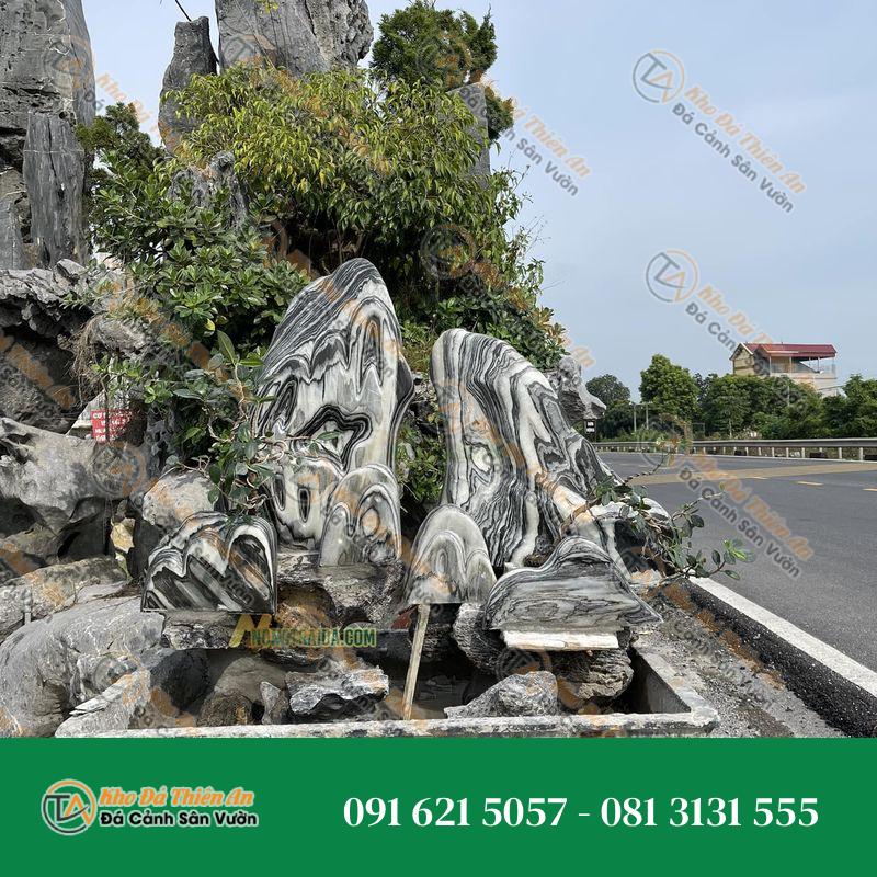 Hòn Non Bộ Trống Mái Đá Tuyết Sơn 0.93M
