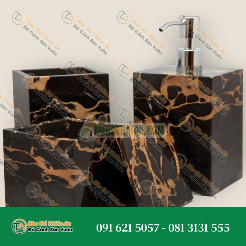 Hộp đựng vuông sang trọng thủ công bằng đá Portoro