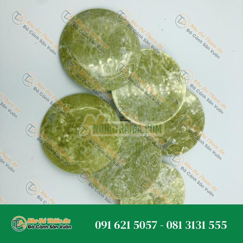 Kê chén cho bộ ấm chén secpentine, đá tự nhiên