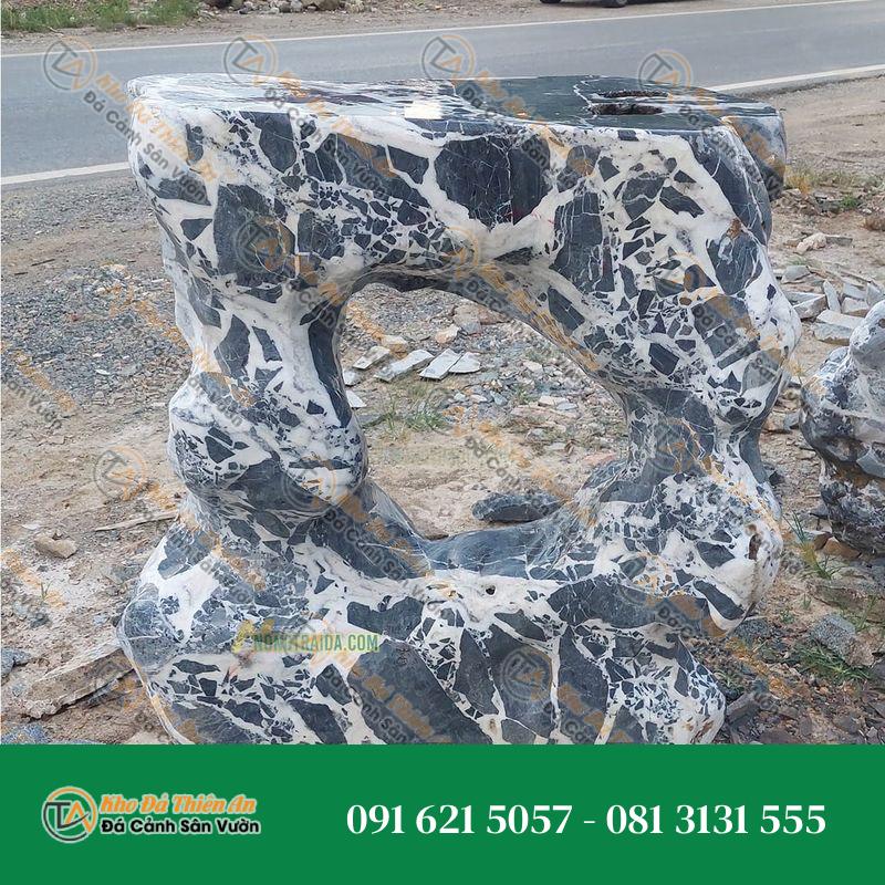 Kệ đôn chậu cây đá nguyên khối 58x104x104cm