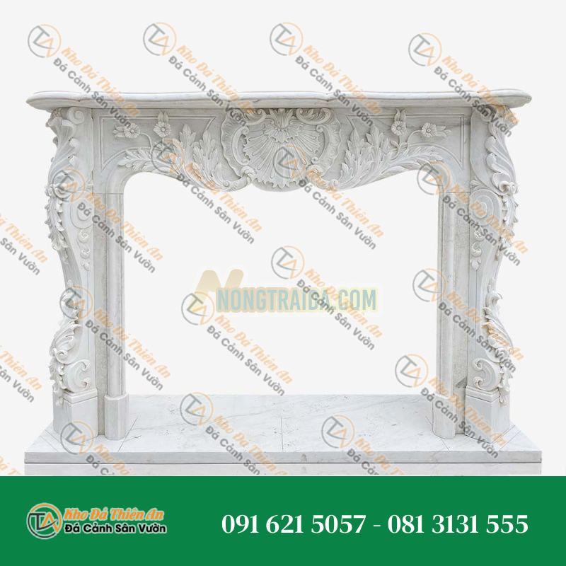 L lò sưởi trắng phong cách Rococo