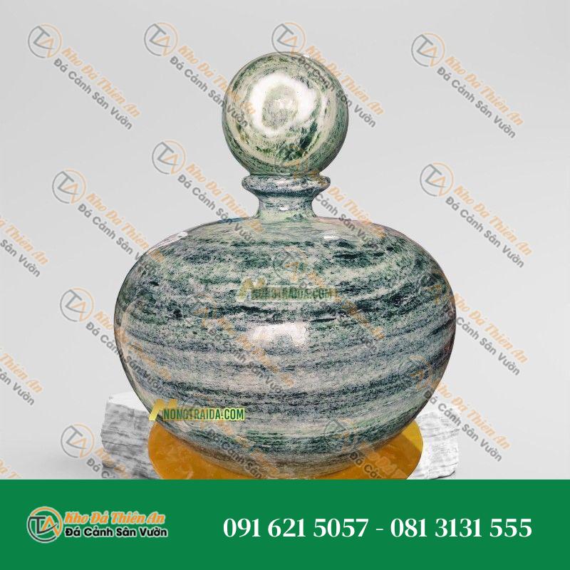 Lọ Hoa Đá Bụng To Đá Xanh Yên Bái 36cm