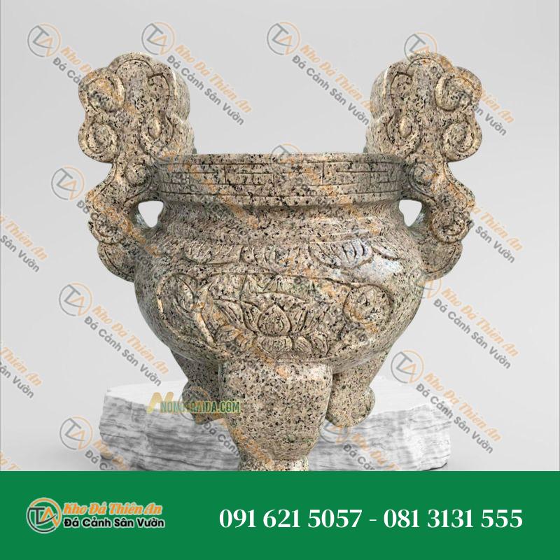 Lư Hương Đá Granite Vàng Bình Định 90cm
