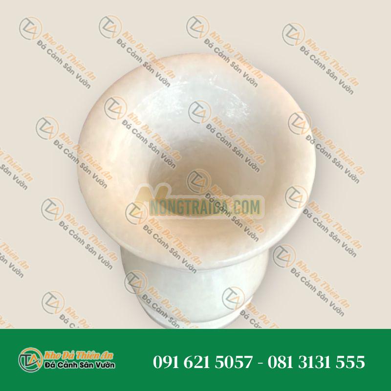 Lục bình, bình bông, lọ cắm hoa đặt bàn thờ cúng đá cẩm thạch trắng