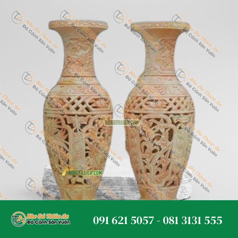 Lục Bình Đá Cẩm Thạch Vàng Cà Rốt 104Cm