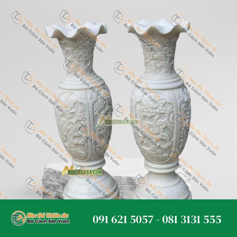 Lục Bình Đá Cẩm Thạch Vàng Cà Rốt 62Cm