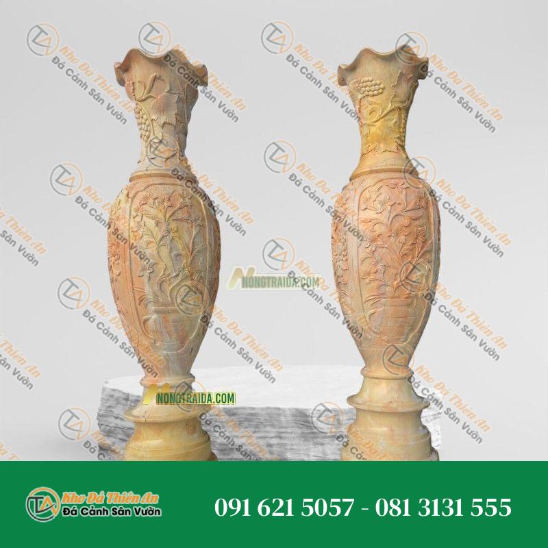 Lục Bình Đá Cẩm Thạch Xám 78Cm