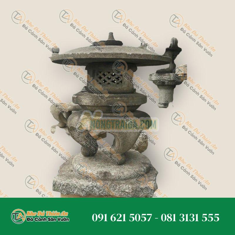 Đèn đá Nhật Bản Maru Yukimi Gata Ishidoro