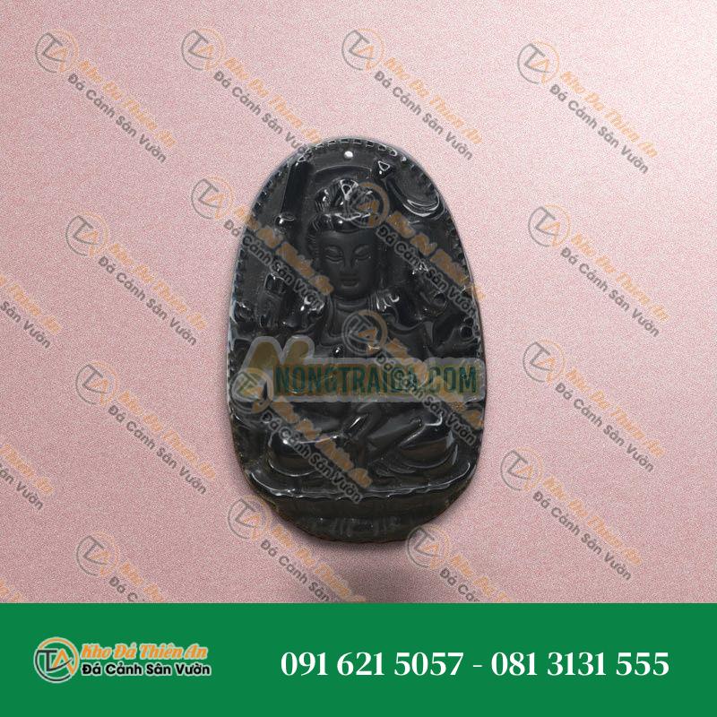 Mặt đá Obsidian Phật Thiên Thủ Thiên Nhãn (Tý) 54mm