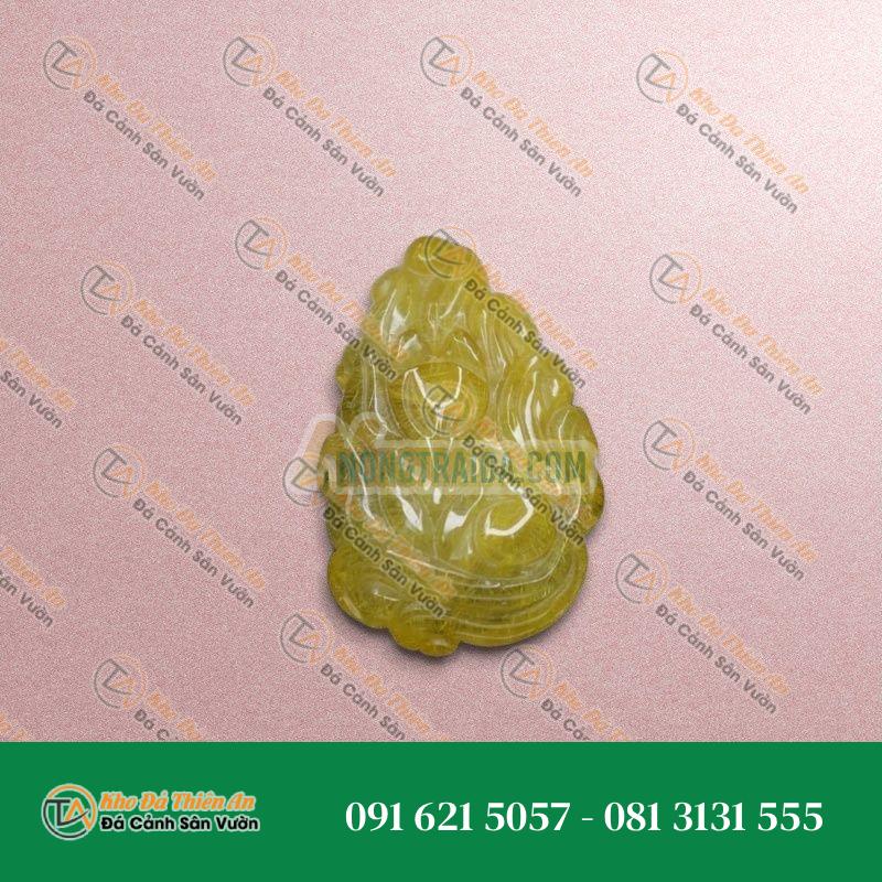 Mặt Hồ Ly Chúa Thạch anh tóc vàng 6A