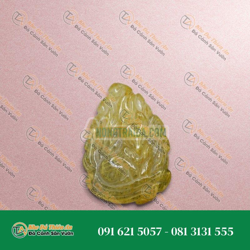 Mặt Hồ Ly Chúa Thạch anh tóc vàng 6A