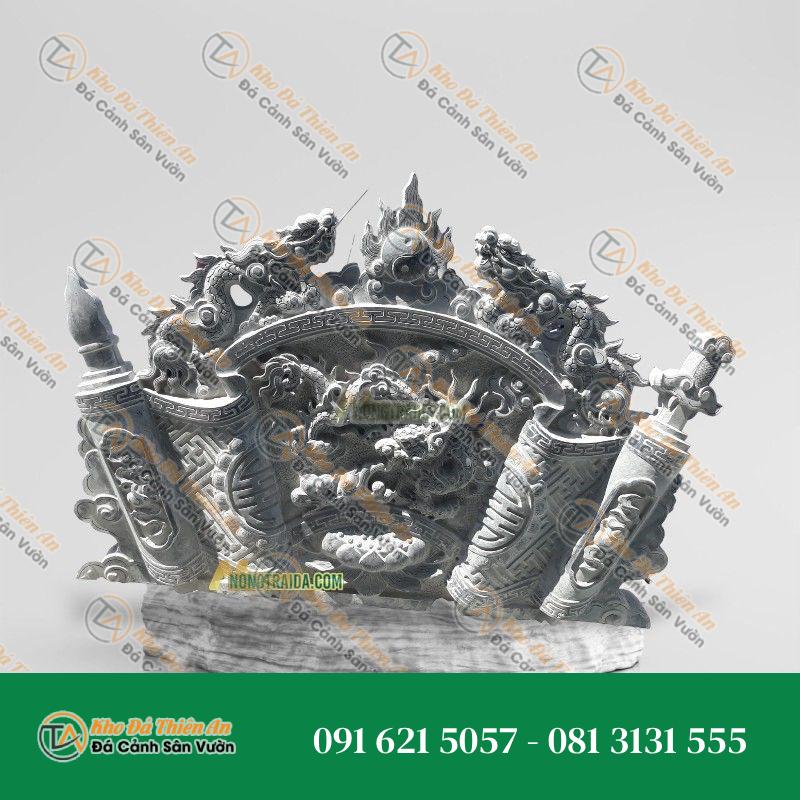 Mẫu Bình Phong Lăng Mộ Xanh Đen 182x181cm