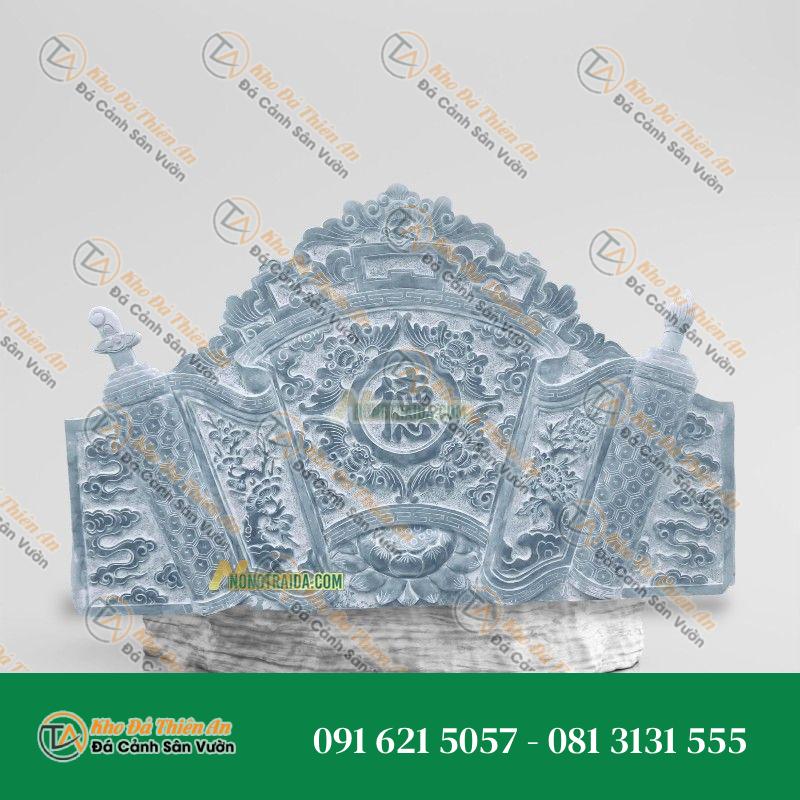 Mẫu Bình Phong Lăng Mộ Xanh Đen 206x186cm