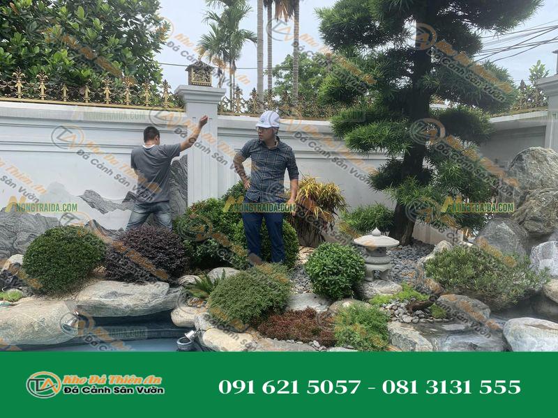 Mẫu Hồ Cá Koi Đá Cuội Vân Mây