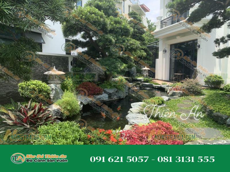 Mẫu Hồ Cá Koi Đá Xanh Nhật Bản 40 Khối