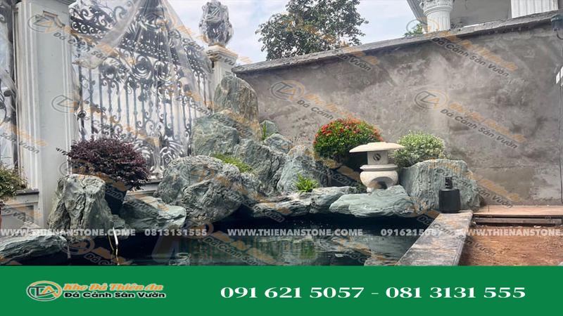 Mẫu Hồ Cá Koi Mini Đá Xanh Nhật Bản