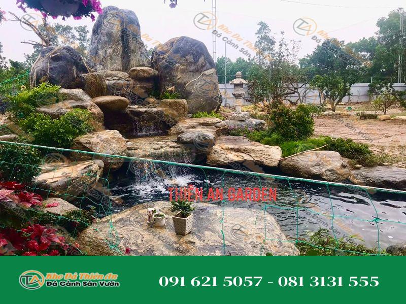 Mẫu Hồ Cá Koi Thác Nước Đá Trầm Tích 38 Khối