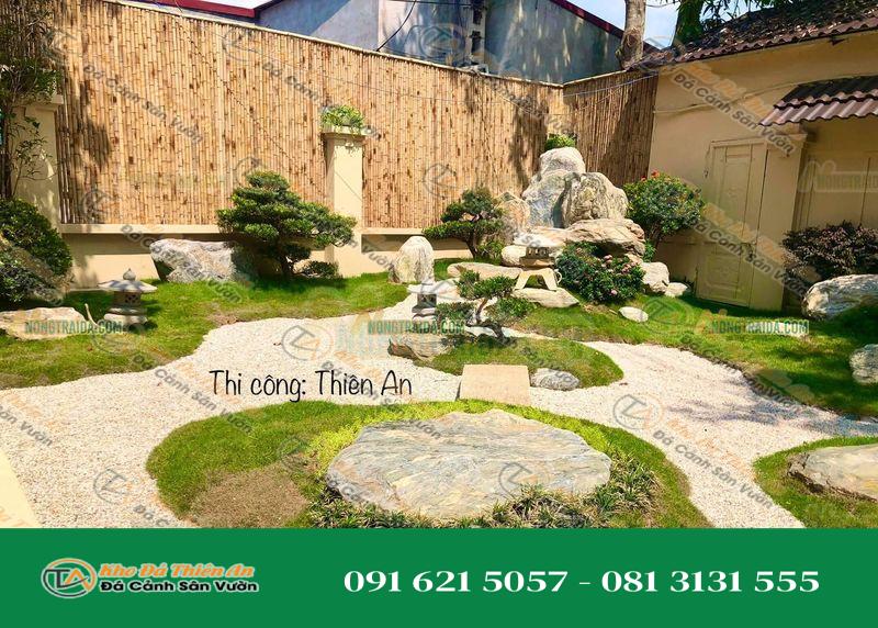 [Dự Án] Mẫu sân vườn kiểu nhật đá trầm tích