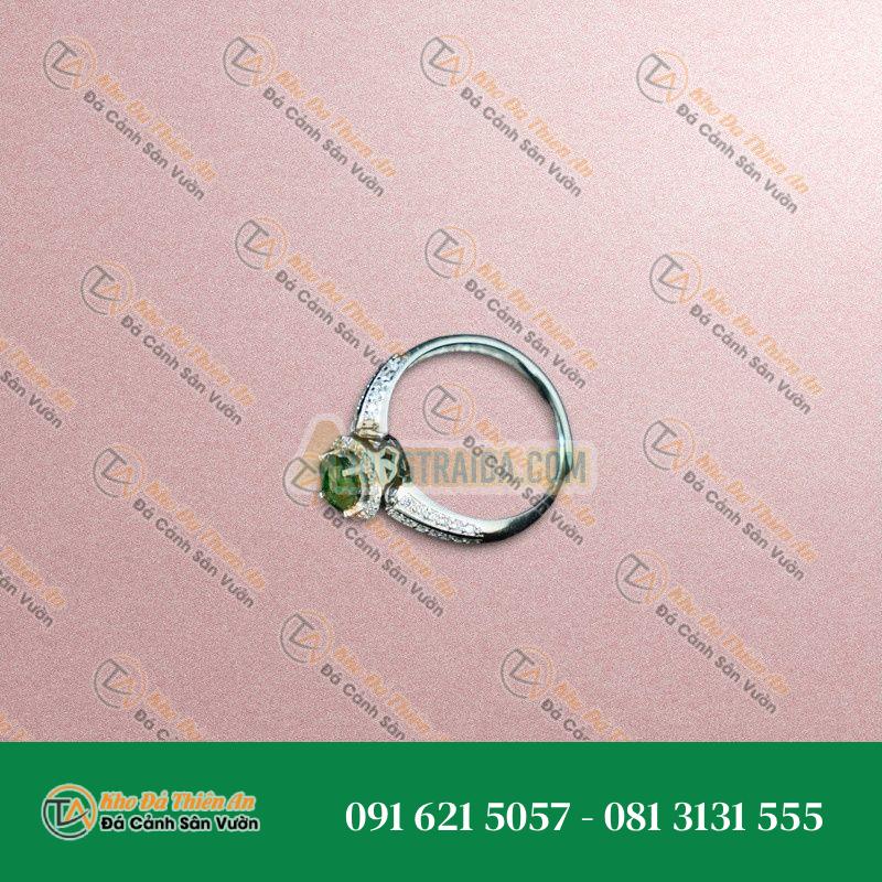 Nhẫn đá Diospite 5mm bạc 925