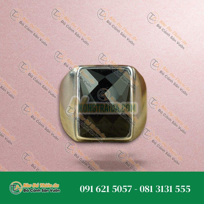 Nhẫn đá Onyx đen cao cấp bạc 925