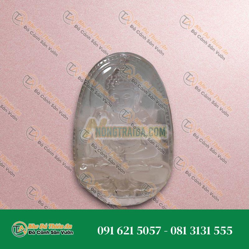Phật bản mệnh thạch anh hồng Phật Adida (Tuất, Hợi)