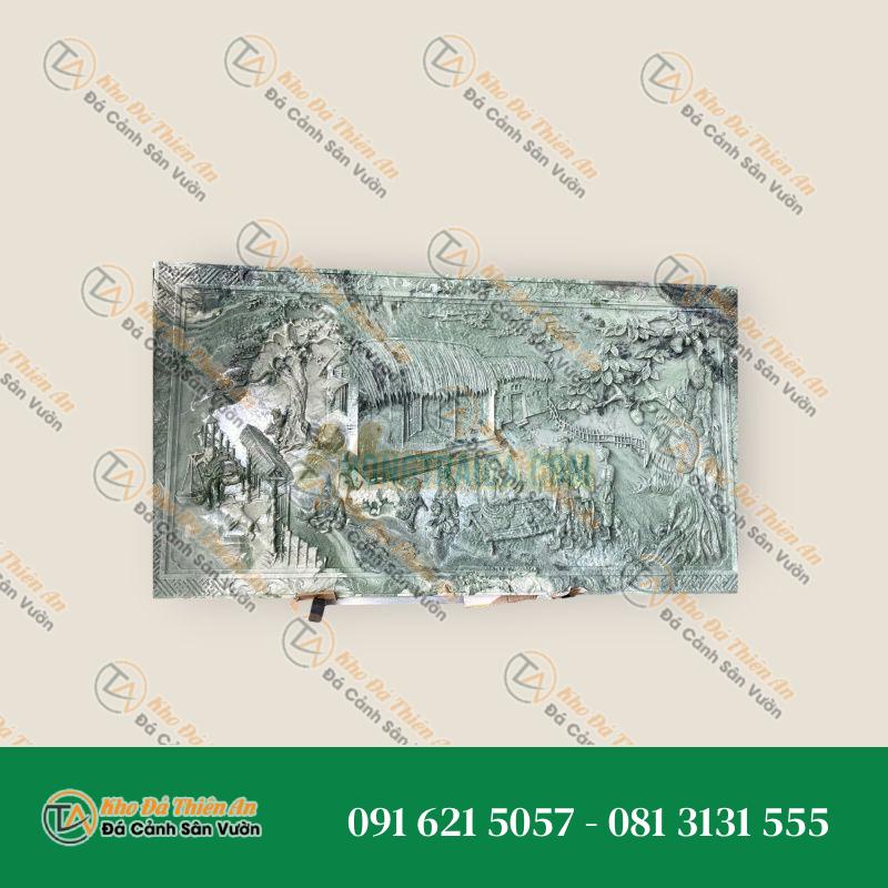 Phù điêu thầy đồ đá xanh Yên bái 120x45cm
