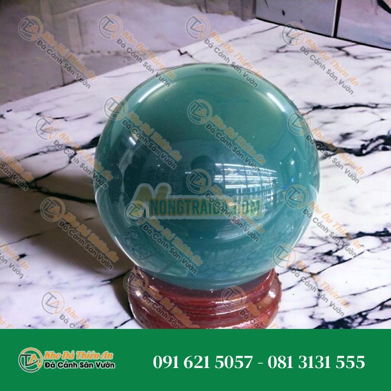 Quả cầu phong thủy đá mắt mèo xanh dương – Đường kính 7,5cm