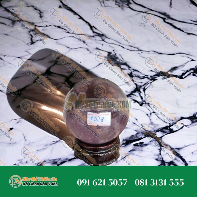 Quả cầu phong thủy đá thạch anh tím – Đường kính 7,1cm, và 7,6cm