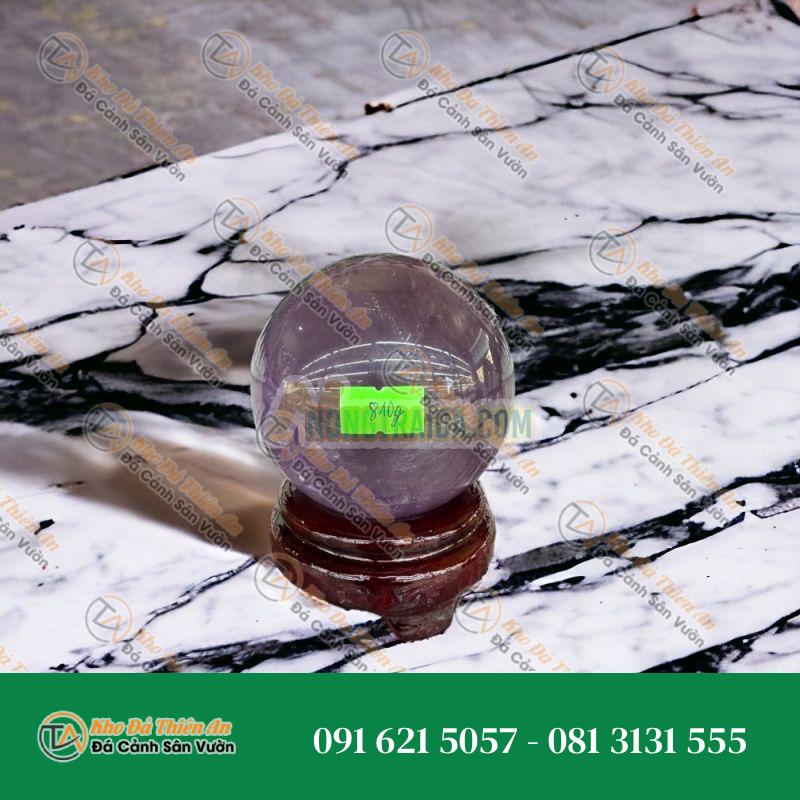 Quả cầu phong thủy đá thạch anh tím – Đường kính 8,4cm