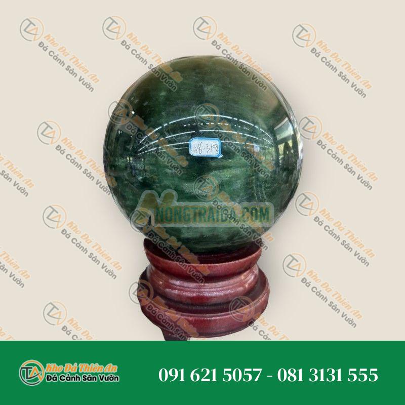 Quả cầu phong thủy đá thạch anh xanh – Đường kính 20,7cm, và 21cm