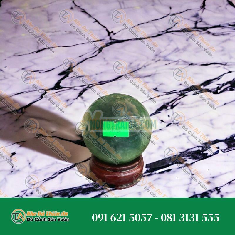 Quả cầu phong thủy đá thạch anh xanh – Đường kính 6,5cm