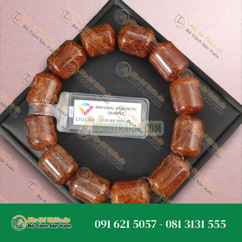 Thạch anh hạt đốt tóc đồng 14x18mm 6a(-)