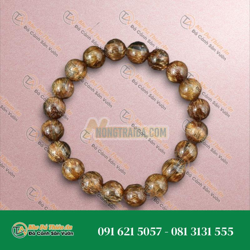 Thạch anh tóc đồng vip 9mm đồng trục chuẩn 8a