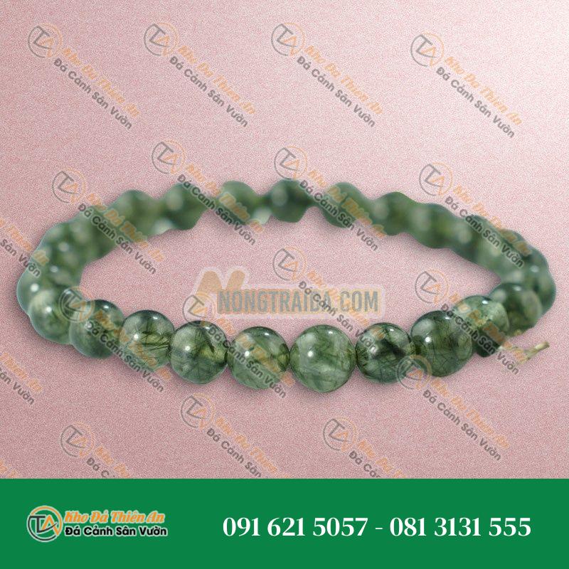 Thạch anh tóc xanh 7mm chuẩn 4A