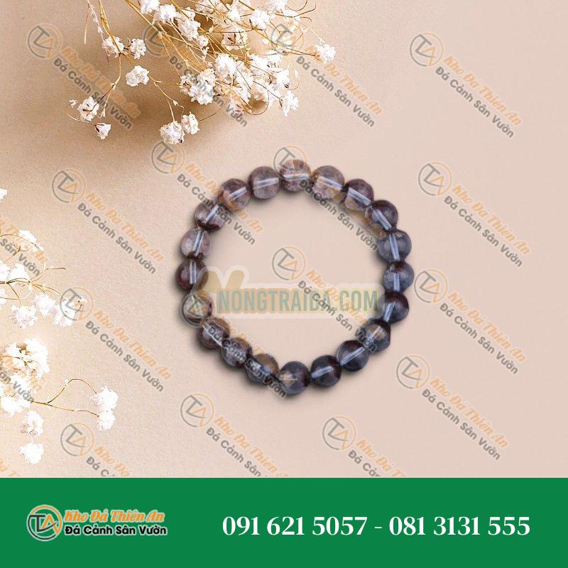 thạch anh ưu linh nâu đỏ 9mm