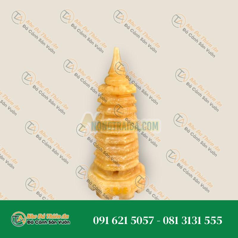 Tháp Văn Xương 9 tầng đá ngọc hoàng long cầu công danh tài lộc – Cao 13cm, 15cm và 18cm