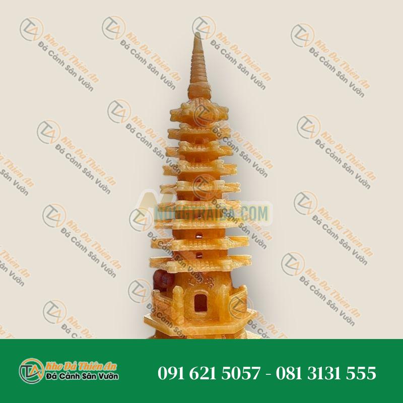 Tháp văn xương 9 tầng đá ngọc Hoàng Long cầu công danh tài lộc