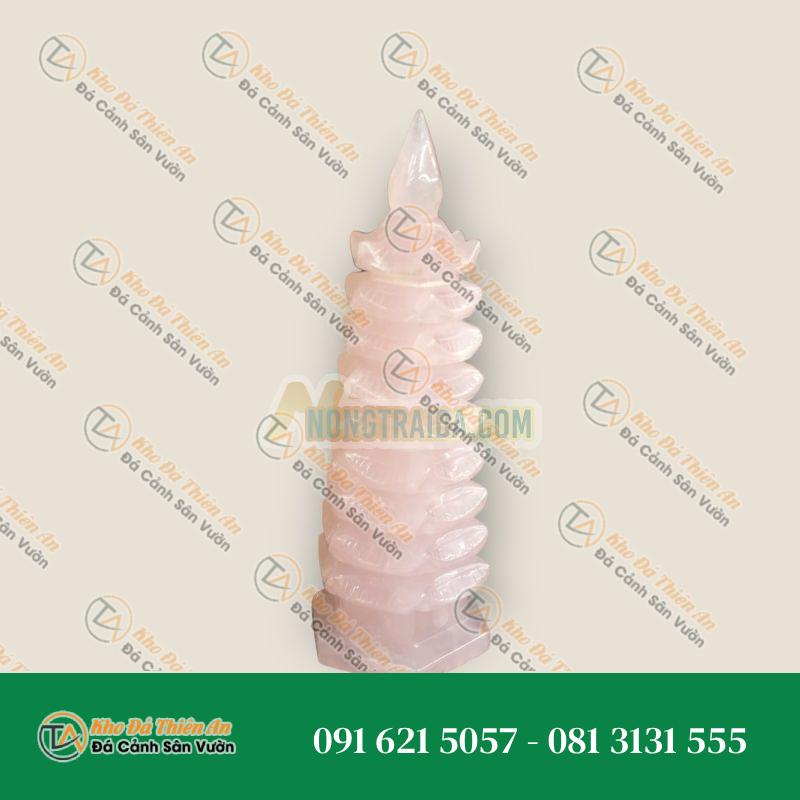 Tháp văn xương 9 tầng đá thạch anh hồng cầu công danh tài lộc