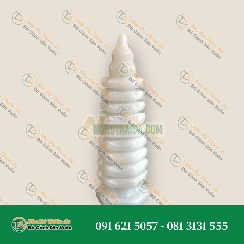 Tháp văn xương 9 tầng đá thạch anh trắng cầu công danh tài lộc – Cao 15cm và 21cm