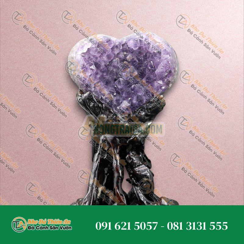 Tim thạch anh tím 960gr