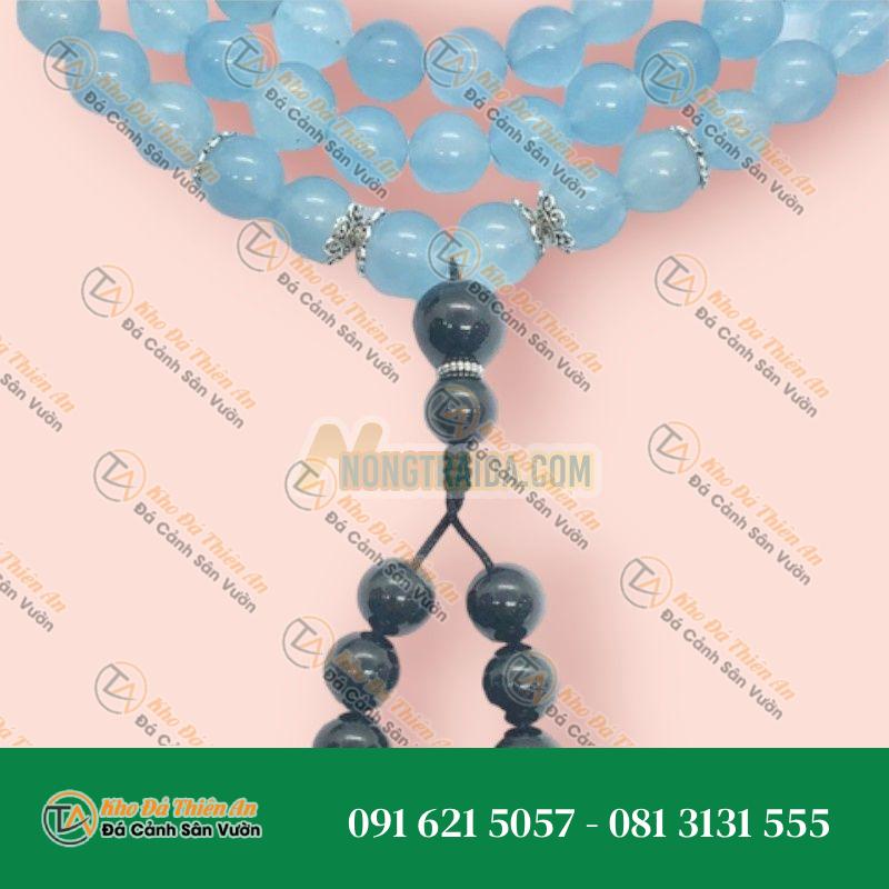 Tràng 108 hạt Aquamarine 8mm chuẩn 7A