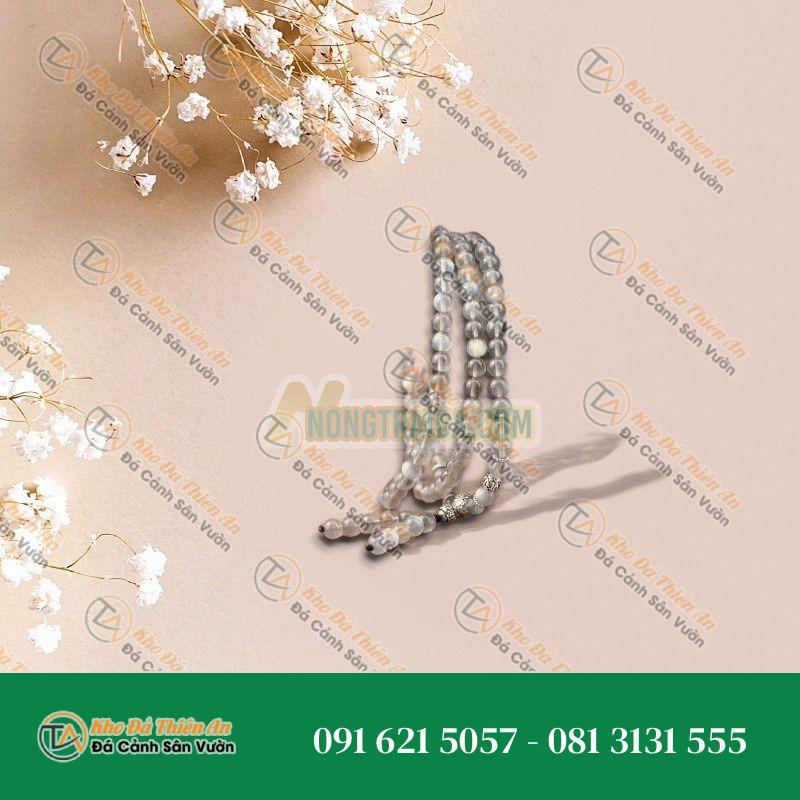 Tràng 108 hạt đá Xà Cừ 7mm (Thuỷ, Kim)