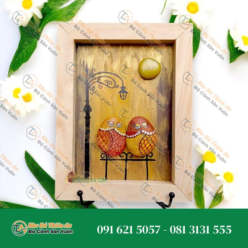 Tranh đá cuội đẹp 18x12cm